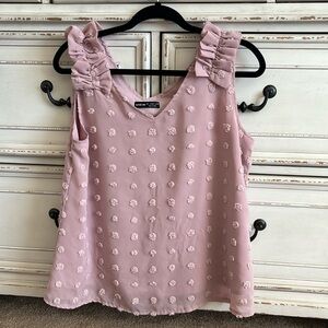 Pink sleeveless top